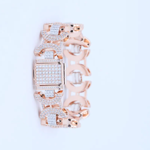 ZAWO925 <b>Silver</b> Miami Cuban Icedown Lab Grown Filled Diamond Luxury Cuban Link <b>Bracelet</b> Ready Ship Gift Box Unisex - Product Image 3