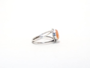 Bague unisexe en argent sterling 925 avec pierre précieuse ovale en cornaline orange naturelle, faite à la main, cadeau de mariage chrétien mignon, bijoux fins et tendance - Product Image 4