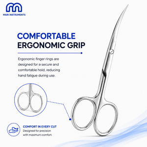 Premium Quality Precision Curved Nail <b>Cuticle</b> <b>Scissors</b> Sharp Right-Handed Stainless Steel Professional Manicure Pedicure - Product Image 6