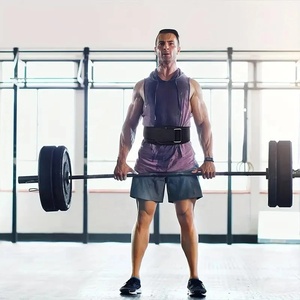 Adjustable Waist Support <b>Belt</b> For <b>Weight</b> Lifting Strength <b>Training</b> Unisex Polyester Buckle Closure Breathable Fitness Protection - Product Image 2