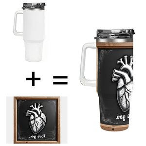 40Oz <b>Large</b> Stainless Steel Tumbler With Straw For Workshop Use - Product Image 1