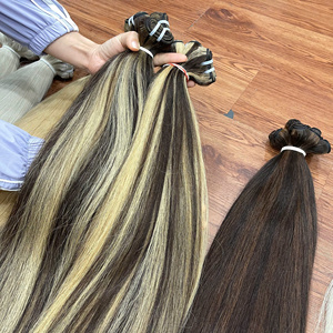 Extensiones de Cabello Humano Liso Teñido Vietnamita al por Mayor, Doble Trama, Multicolor, Alta Calidad, Listo para Enviar - Product Image 1