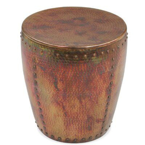 Best Selling Hammered Metal Cylinder <b>Stool</b> Industrial Home Furniture Handmade Living Room Decor Ottoman - Product Image 4