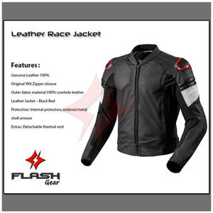 Chaqueta de Cuero para Hombre, Traje de Motocicleta, Nueva Chaqueta de Cuero para Hombre con Forro de Felpa para Invierno, Traje de Cuero para Carreras de Motocicleta - Product Image 3