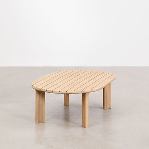 Table basse de jardin ovale Vandana Hexa Terra 100x60 cm en bois d'acacia - Product Image 4
