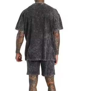 T-shirt en coton à col rond surdimensionné pour hommes, doux, décontracté, rayé, écologique, fabrication OEM, fournisseur direct d'usine - Product Image 2