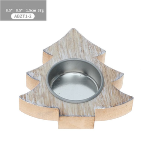 Bougeoir de Noël en bois style nordique pour fenêtre et table, décoration de bougie - Product Image 5