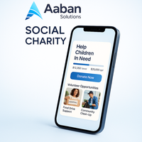 Servizio di sviluppo di applicazioni mobili multifunzionali per beneficenza sociale, tra le più vendute, con supporto per servizi Android e iOS.