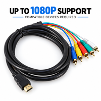   Câble audio-vidéo RCA 5 en 1 YPbPr, adaptateur de composants 150 cm pour décodeur compatible, lecteur multimédia, téléviseur HDTV