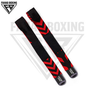 Bandes de boxe en coton durable, couleur contrastée rouge et noir, service OEM ODM, dernier style, accessoires d'entraînement de boxe. - Product Image 3