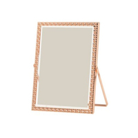 Support de cadre photo rectangulaire moderne en fer et verre, personnalisable, fait main, écologique, en laiton, pour la maison