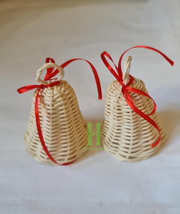 Venta caliente campana de ratán decoración campana de mimbre Natural para la decoración del árbol de Navidad adornos de ratán bohemio personalizar en HNH Craft - Product Image 4
