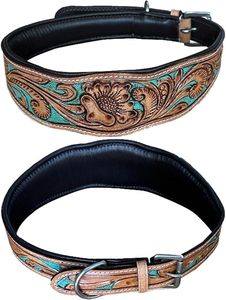 Collares para Perros de Cuero PU Resistentes con Hebilla Metálica, Collar de Correa Gruesa Suave y Cómodo - Product Image 1