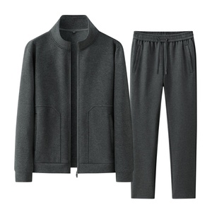 Wholesale Custom Brand Solid Training Set <b>Zipper</b> <b>Jacket</b> Gym Pant Blank Sweatsuit Jogging Sportswear Men Tracksuits for Men - Product Image 2