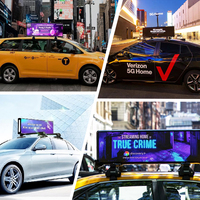 Afficheur numérique P5 double face couleur OEM ODM, étanche, 4G WIFI, télécommande, panneau publicitaire pour toit de voiture