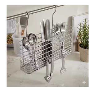 Porte-cuillères suspendu élégant en acier inoxydable pour cuisine, multifonctionnel, écologique, à prix abordable - Product Image 1