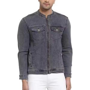 Blouson en jean 100 % coton de haute qualité pour homme 2026, style streetwear long, avec logo personnalisé, vente en gros, hiver, avec poches décoratives - Product Image 1