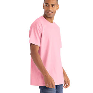 เสื้อยืดสีชมพูอ่อนเนื้อหนา - คอกลม แบบเรียบง่าย สวมใส่สบาย แขนสั้น ทรงปกติ สำหรับผู้ชาย คุณภาพดี - Product Image 3