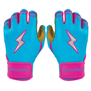 ถุงมือตีเบสบอล BRUCE-BOLT คุณภาพพรีเมียม หนัง Cabretta แท้ 100% หนา 0.09 มม. ปิดด้วยแถบตีนตุ๊กแกแบบมีแผ่นรอง ใช้ได้ทั้งมือซ้ายและขวา เหมาะสำหรับทุกเพศ - Product Image 1