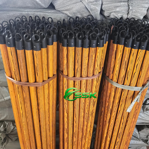 PALO DE ESCOBA DE MADERA ROTATIVO ERGONÓMICO CON RECUBRIMIENTO DE PVC 2 en 1 PORTÁTIL ECOLÓGICO DURADERO LIGERO PARA INODORO TAMPICO DE VIETNAM - Product Image 1