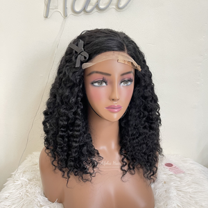 Extensiones de cabello rizado ondulado profundo suelto superventas de alta calidad brillante sin enredos pelucas sin pegamento peluca Natural con Frontal - Product Image 1