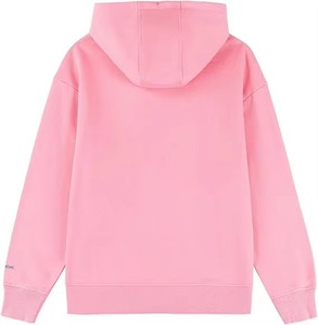 เสื้อฮู้ดสีชมพูแบบยูนิเซ็กซ์ ทรงโอเวอร์ไซส์ ซิปหน้า สไตล์ลำลอง สีพื้น มีกระเป๋า ดีไซน์เรียบง่าย ผลิตจากผ้าฝ้ายฟลีซ 100% เหมาะสำหรับใส่ในช่วงฤดูใบไม้ร่วง - Product Image 2