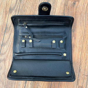 Sac à bijoux en rouleau de peau de vache pour femmes à fermeture éclair grand étui à bijoux pliable pour colliers boucles d'oreilles anneaux organisateur de bijoux de voyage - Product Image 6