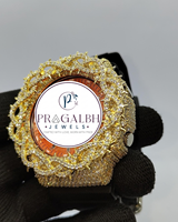 Montre de luxe sertie de diamants Moissanite avec lunette en Moissanite, bracelet en acier inoxydable et caoutchouc