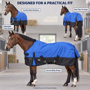Couverture de cheval en polaire et nylon imperméable personnalisée, vente en gros, couverture d'écurie équine, fabricant OEM, marque privée, faible MOQ, commande en gros - Product Image 4