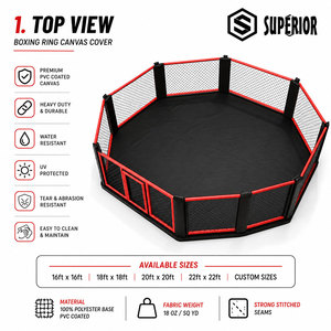 Housses de toile personnalisables exclusives pour ring de boxe robuste – Fabrication OEM/ODM disponible – Housses de haute qualité - Product Image 2
