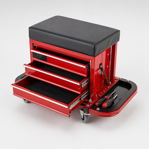 Heavy Duty Rolling <b>Tool</b> Chest Stool 3 <b>Drawers</b> with Padded Cushion, <b>Tool</b> Tray & 360° Swivel Casters Waterproof Durable GAPSTL016 - Product Image 1