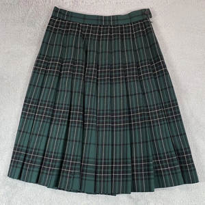 Vintage <b>Skirt</b> Womens Green Plaid Douglas Modern Tartan Wool Pleated <b>Girls</b> School Kilt Uniform - Product Image 1