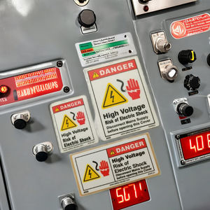 Etiqueta Adhesiva de Advertencia de Peligro de Descarga Eléctrica de Alto Voltaje para Paneles Eléctricos, Uso Industrial, Resistente al Calor - Product Image 3