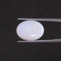 Opale Pierre Précieuse Non Montée 5,51 Carats Coupe Ovale 16x12mm Taillée à la Main Polie Certifiée IGI Blanche Naturelle Traitée par Cire/Huile Inde