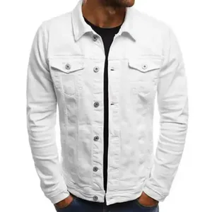 Chaqueta vaquera unisex personalizada con capucha para invierno, estilo vintage desgastado, con parches, lavado ácido, estilo urbano, OEM - Product Image 3