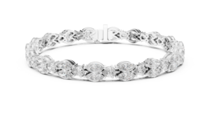 SATVIK RATNA, NUEVO DISEÑO DE PULSERA DE DIAMANTES CREADOS EN LABORATORIO EN FORMA DE PERRAULA Y MARQUETA, UNISEX, DE MODA, CERTIFICADA POR IGI, EN ORO DE 10K/14K - Product Image 5