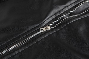 Veste de moto en cuir véritable pour homme, coupe ajustée, imperméable, coupe-vent, écologique - Product Image 4