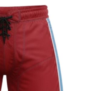 Men <b>Red</b> Sublimated Ice Hockey Training Shorts Polyester Drawstring Side Stripe Athletic Sports Shorts Training Match Wear - Product Image 6