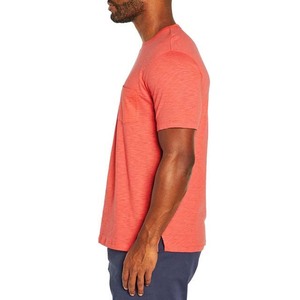 Service OEM/ODM de t-shirts pour hommes imprimés sur mesure - T-shirts à manches courtes en coton/polyester respirant, coupe classique, motif uni, effet soie - Product Image 3