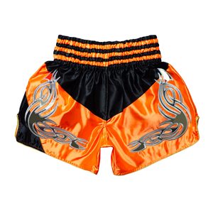 Pantalones cortos de Muay Thai con logo personalizado, tela satinada, ligeros, transpirables, con cintura elástica, para entrenamiento en el gimnasio, para hombres y mujeres, para fitness. - Product Image 6