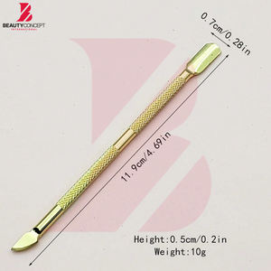 Pousse-cuticules et outil de suppression en acier inoxydable doré, impression de logo personnalisée, meilleur produit en vente, outils de manucure et de pédicure - Product Image 4