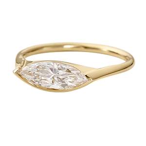 Bague en diamant taille marquise pour femme, or 14 carats, style classique, certifiée IGI - Product Image 3
