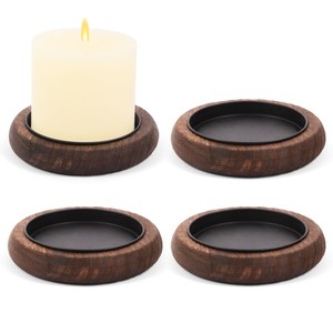 Acacia Wood Carved Candle Holder Wholesale - Handcrafted <b>Tea</b> Light <b>Stand</b> - Product Image 3