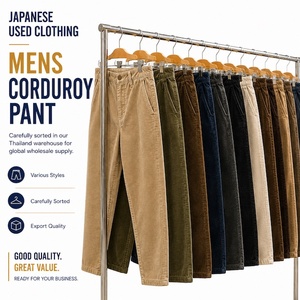 Pantaloni in Velluto a Coste da Uomo Usati di Alta Qualità Giapponesi, Stile Formale Rilassato - Product Image 2