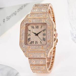 Men Square Dial Analog Quartz <b>Watch</b> Stainless Steel Alloy <b>Case</b> Rhinestone 20mm Band Water Resistant Business Party - Product Image 4