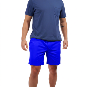 Pantalones Cortos Bermuda de Algodón de Color Sólido para Hombre, Cintura Media, Estilo Casual Elástico con Bolsillos, Tejido Transpirable - Product Image 4