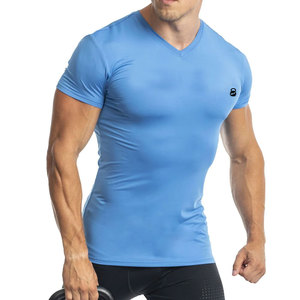 Men's Regular Fit Quick Dry Eco-Friendly Breathable Short Sleeve T-Shirt Heat-Transfer Printed Front Logo Sporty O-Neck Knitted - Product Image 1