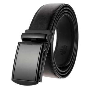 Ceinture en cuir de vachette JECCON pour homme, style décontracté, boucle en alliage, imprimée, durable, largeur 38 mm, motif uni, modèle à détection par aiguille - Product Image 3
