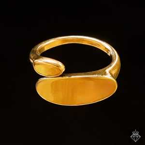 PRAO Bague tendance plaquée or anti-ternissement à taille ajustable - Product Image 4