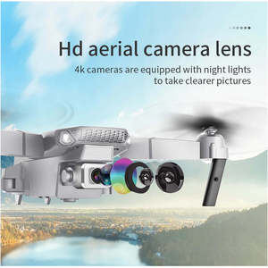 E88 Drone Dual <b>Camera</b> 4K UHD Wifi FPV Foldable RC Quadcopter <b>Mini</b> With Follow Me Feature - Product Image 2